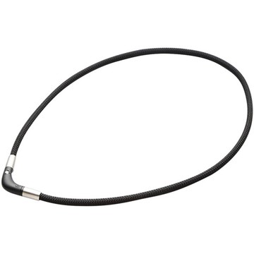 Rakuwa magnetic titanium necklace V black 50cm