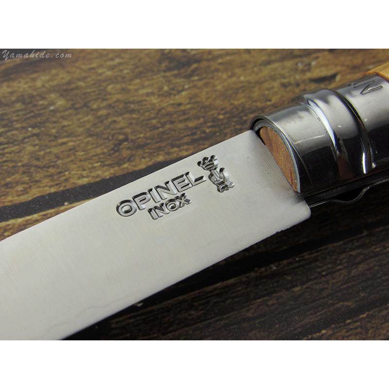 オピネル 41526 No8 オリーブウッド ステンレス  折り畳みナイフ OPINEL