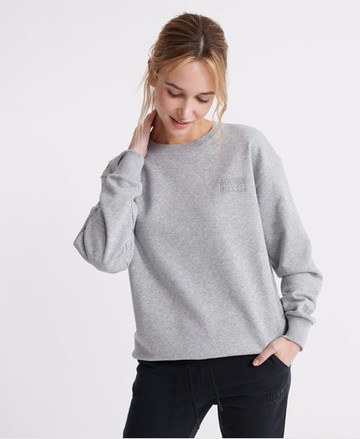 Superdry Women's Women's Core Sport Crew Shirt Grey / Grey Marl - Size: 16 Size: 12