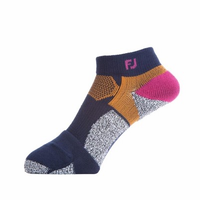 フットジョイ ゴルフ靴下 WO ナノロックテック スポーツ レディース ネイビー ピンク オレンジ レディスフリー
