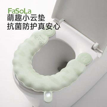 🔥桃園出貨🔥FaSoLa防水 馬桶墊新款四季通用卡通馬桶坐墊EVA可擦水洗防水墊子