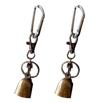 Kuching Island 黃銅鑄物背包鈴 2個  3 x 10cm  金色