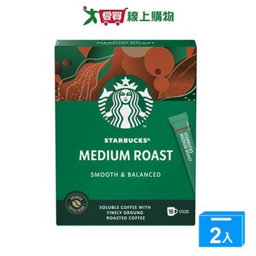 星巴克特選中度烘焙咖啡2.3g*10【兩入組】【愛買】