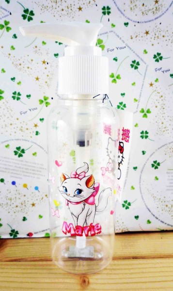 【震撼精品百貨】The Aristocats Marie 迪士尼瑪莉貓~透明壓瓶-蝴蝶