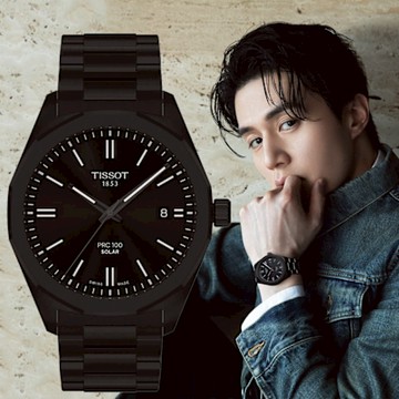 TISSOT天梭 官方授權 PRC 100系列 12邊形錶圈 太陽能腕錶 新年禮物 推薦 送禮 39mm/T1514223305100