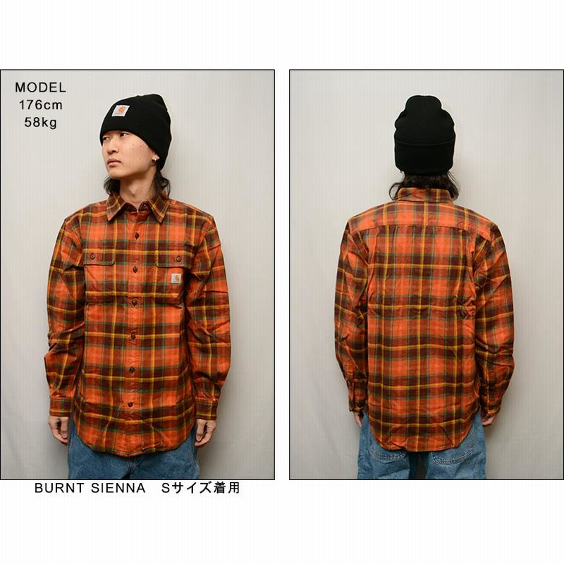 カーハート シャツ CARHARTT LOOSE FIT HEAVY WEIGHT FLANNEL L/S PLAID SHIRT ネルシャツ  チェックシャツ 105439 | LINEブランドカタログ