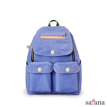 【satana】Soldier 多功能拉鍊後背包-長春花藍-SOS1463-243