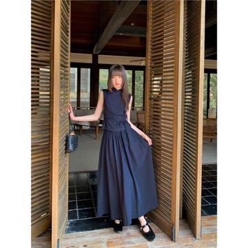 新中式立領背心半身裙套裝女夏季法式高級感顯瘦兩件套