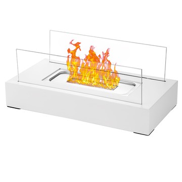 Manto Gents 酒精爐 桌面暖爐，玻璃金屬石頭材質  165 X 270mm  1個