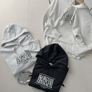 【MasCool】MARITHE 字母帽T 印花 MFG 帽踢 大學TEE 連帽衛衣 秋冬 寬鬆 長袖 韓國代購