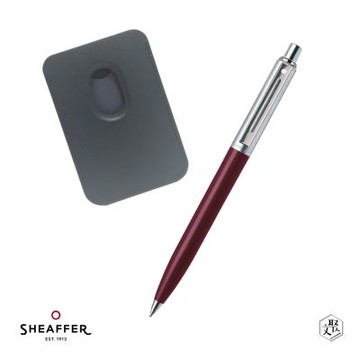 【SHEAFFER】Sentinel 系列 哨兵原子筆 酒紅+手機磁性卡夾禮盒 免費刻字(原廠正貨)