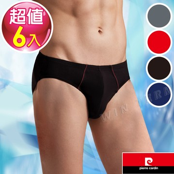 Pierre Cardin皮爾卡登 頂級細緻柔絲彈性三角褲-6件組