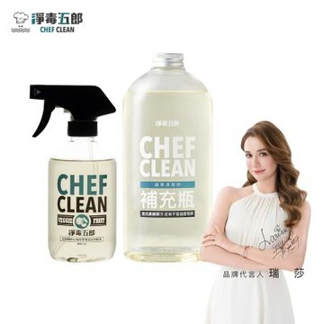 【淨毒五郎】蔬果清潔劑 400ml+補充瓶1000ml