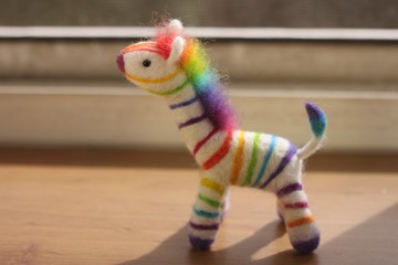 Q版彩虹斑馬項鍊(也可以當吊飾)