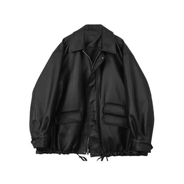 胖mm大碼女裝高街vibe風皮衣女設計感小眾復古街頭風外套黑色夾克