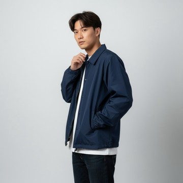 NEW BALANCE 外套 NB 深藍 教練 襯衫外套 男 AMJ53317NNY