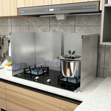 【台灣公司 可開發票】廚房神器不銹鋼擋油板炒菜煙機隔熱隔油煤氣灶臺耐高溫防油濺擋板