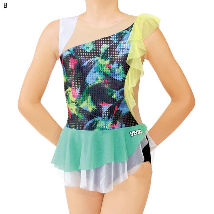 ササキ レディース スカート付きレオタード 体操ウェア 新体操 Leotard with skirt 7374S