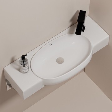 免運可開立發票 小戶型掛墻式陶瓷洗手盆窄邊超長墻角洗臉盆衛生間陽臺掛盆洗漱池 /0030