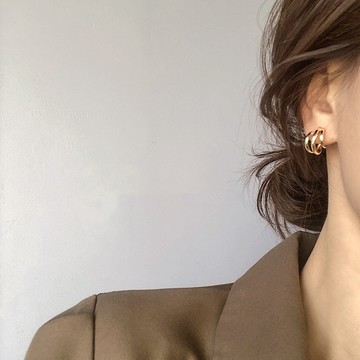 多層 ins 風耳扣耳圈女 冷淡風氣質高級 垂墜設計時尚耳飾