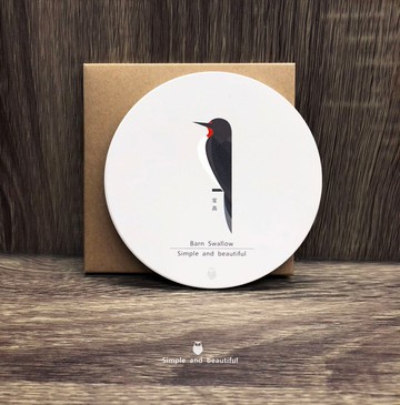 家燕-陶瓷吸水杯墊