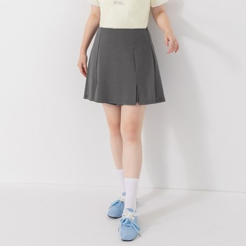 【PolyLulu】 雲朵棉女團開衩A字短褲裙