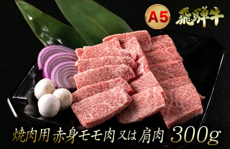 A5飛騨牛　焼肉用　赤身モモ肉又は肩肉　300g