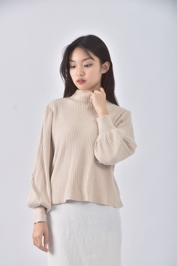 加購優惠(M) beautiful genie質感針織高領杏色毛衣