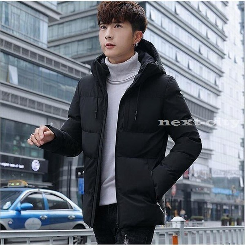 ダウンコート メンズ ショート丈 ダウンジャケット 無地 中綿ジャケット 防寒 防風 高品質 暖かい オフィス 通勤 19秋冬新作 通販 Lineポイント最大get Lineショッピング