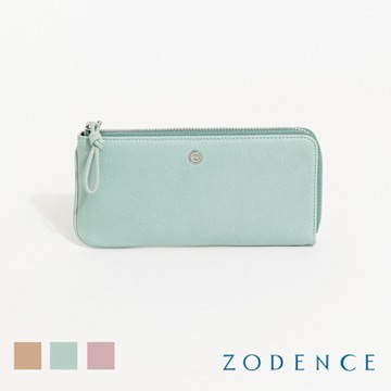 ZODENCE NUDE進口真皮手握感L型拉鍊長夾-多色