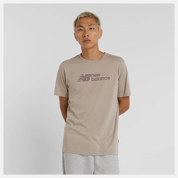 NEW BALANCE 短T NB 棕色 LOGO 快排 短袖 男 MT51009ADS