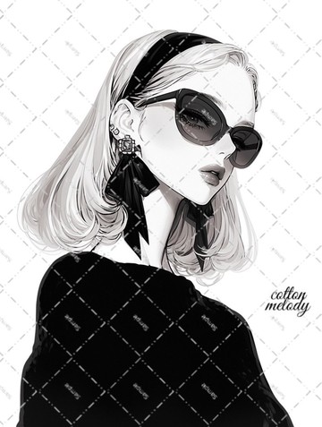 original sticker no.6397 人物貼紙 原創貼紙 人物貼紙 女孩貼紙 原創人物貼紙