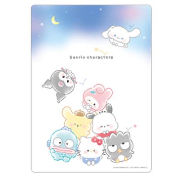 小禮堂 Sanrio 三麗鷗大集合 B5 塑膠墊板 (甜點雲朵款)