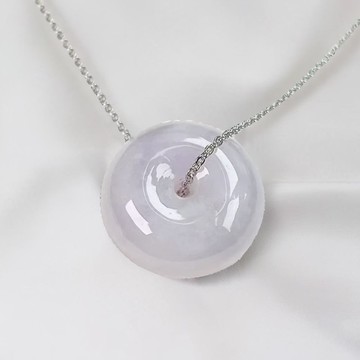 【願‧平安】紫羅蘭翡翠平安扣吊飾 | 天然緬甸玉A貨翡翠 | 送禮