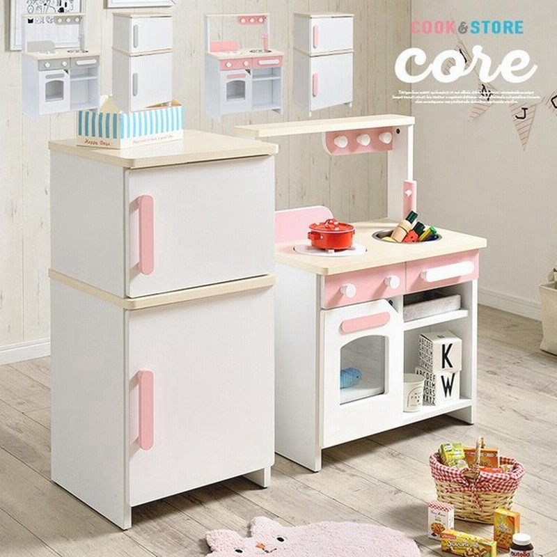お店屋さんにもなる ままごとキッチン 冷蔵庫 木製 木のおもちゃ ままごとセット ごっこ遊び リバーシブルキッチンセット Cook Store Core コア 通販 Lineポイント最大0 5 Get Lineショッピング