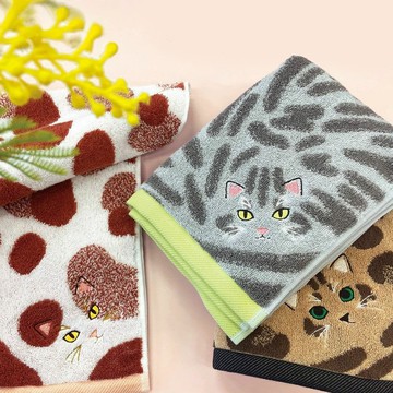 我家喵喵長巾| 今治毛巾| 俏皮可愛| 細緻刺繡| 加長尺寸|日本製