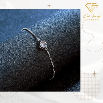 【CF鑽飾】莫桑鑽《珍愛六爪》1克拉手鍊 手鏈 鑽石手鍊 雙11七夕 飾品 生日 告白 情人節禮物 送禮 禮盒