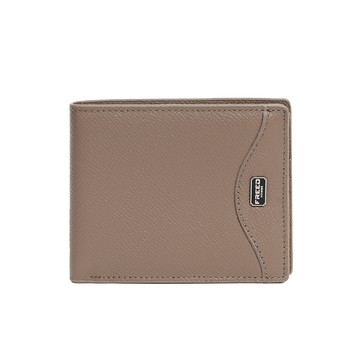 【FREED】經典 Epsom 粒面真皮短夾 - 沙丘棕