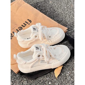 2025新款小白鞋女春秋厚底鞋子女ⅰns潮百搭小眾板鞋女休閑帆布鞋