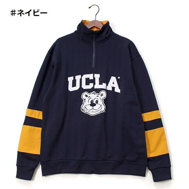 UCLA】 ユーシーエルエー トレーナー ハーフジップ カレッジ ロゴ