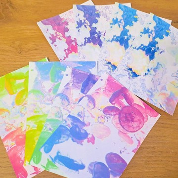 【原創】海花與水月 -皮皮原創插畫手帳素材紙-A6