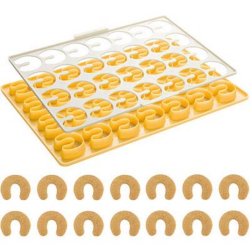 《TESCOMA》28格快速餅乾壓模板-新月-- 餅乾模 餅乾壓模 烘焙點心