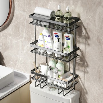fioja 費歐家三層 圓環雕花馬桶水箱置物架 分層收納 馬桶水箱上方儲物架 廁所置物架