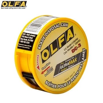 日本OLFA拋棄型安全折刃器 刀片處置盒DC-3(折刃口寬35mm,大小型刀片皆可,附滑動蓋子)