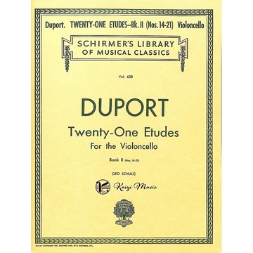 【凱翊︱Schirmer】迪伯  21首練習曲 大提琴樂譜 2  Douport21 Etudes Cello