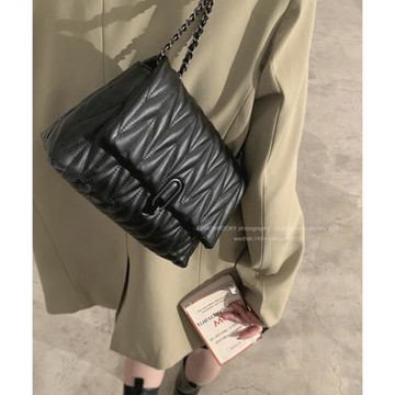 菱格鏈條包包女秋冬2022新款潮時尚腋下包百搭大容量斜挎包托特包