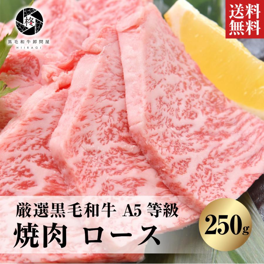 お歳暮 御歳暮 2023 牛肉 肉 焼肉 A5等級黒毛和牛 ロース 250g (250g×1) 焼き肉 BBQ バーベキュー 贅沢