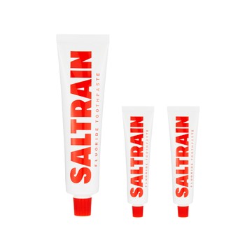 SALTRAIN 低氟淨護灰鹽牙膏3件組-紅