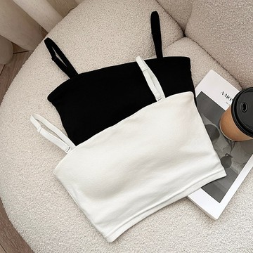 【HARPER】品牌自訂防滑可拆短版bra top | 現貨 平口 內搭 小可愛 bra top【UWF16615J】