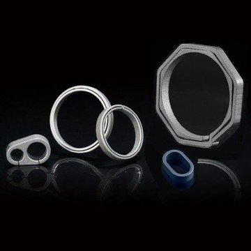 鈦合金鑰匙圈創意純鈦鑰匙環輕量級鑰匙扣連接轉接環EDC快掛卡扣